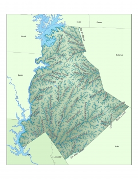 (Click for zoomable image.) Mecklenburg's creeks. Map: Garrett Nelson