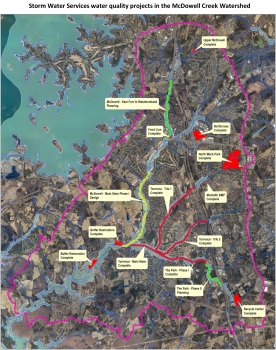 Click image to see a map of the whole McDowell Creek watershed, from Charlotte-Mecklenburg Storm Water Services