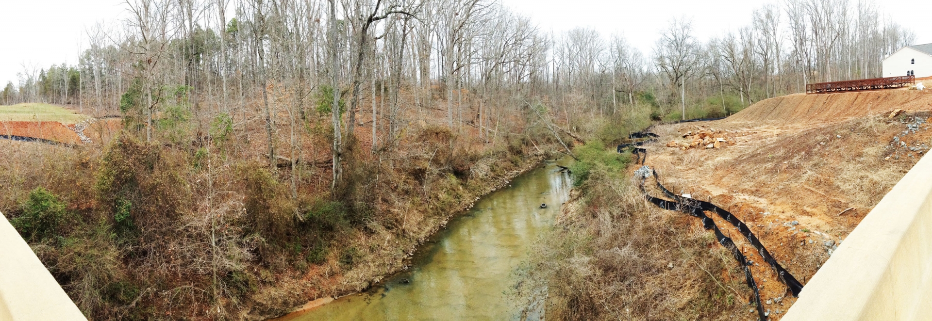 Panorama shot from bridge on Gilroy Road, looking north toward the N.C. line. Photo: Mary Newsom