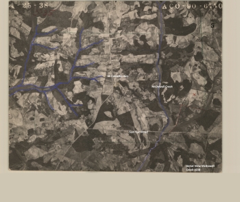 A 1938 map shows McDowell Creek, before Lake Norman or Mountain Island Lake.